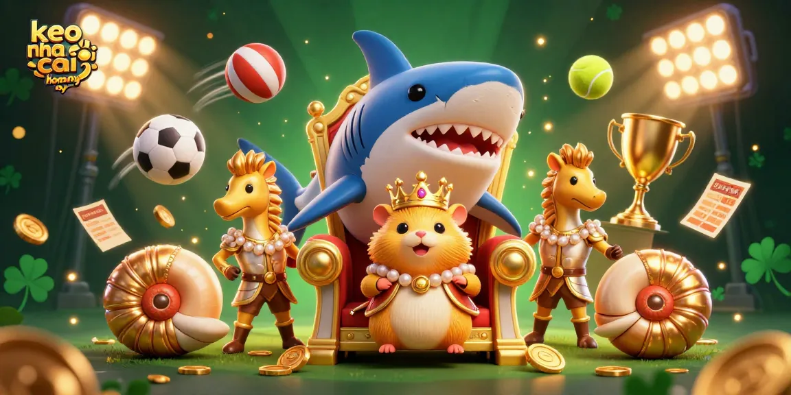 Bet on keo nha cai hom nay with a golden hamster king and dynamic sports elements