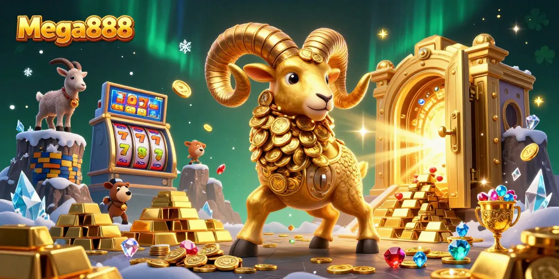 Experience mega888’s thrilling jackpot gameplay with vibrant golden treasures and captivating visuals.
